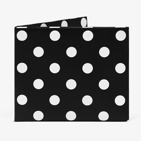 Polka Dot Black Bifold Wallet - The Walart - Paper Wallet